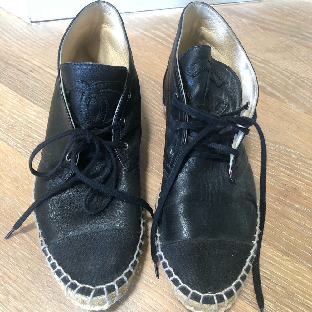 Chanel espadrille high tops